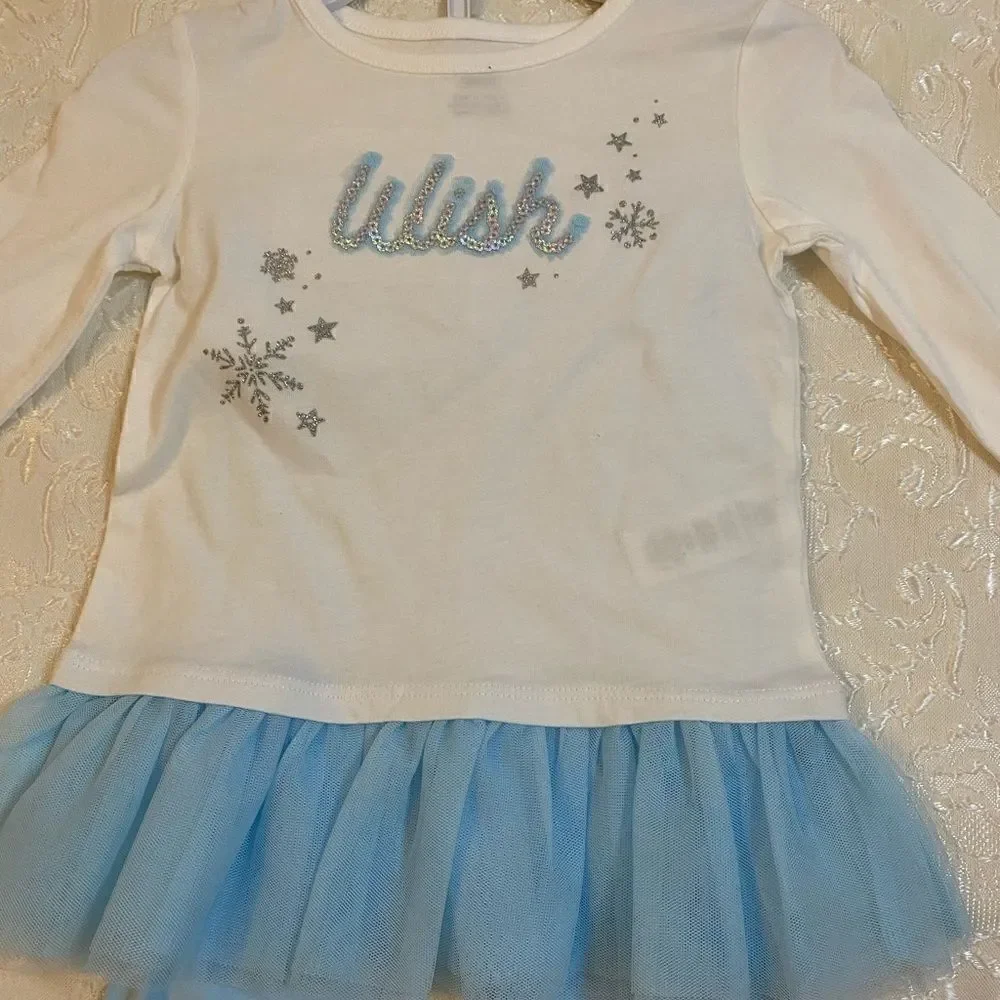 Carter’s 2 piece wish top & snowflake leggings set